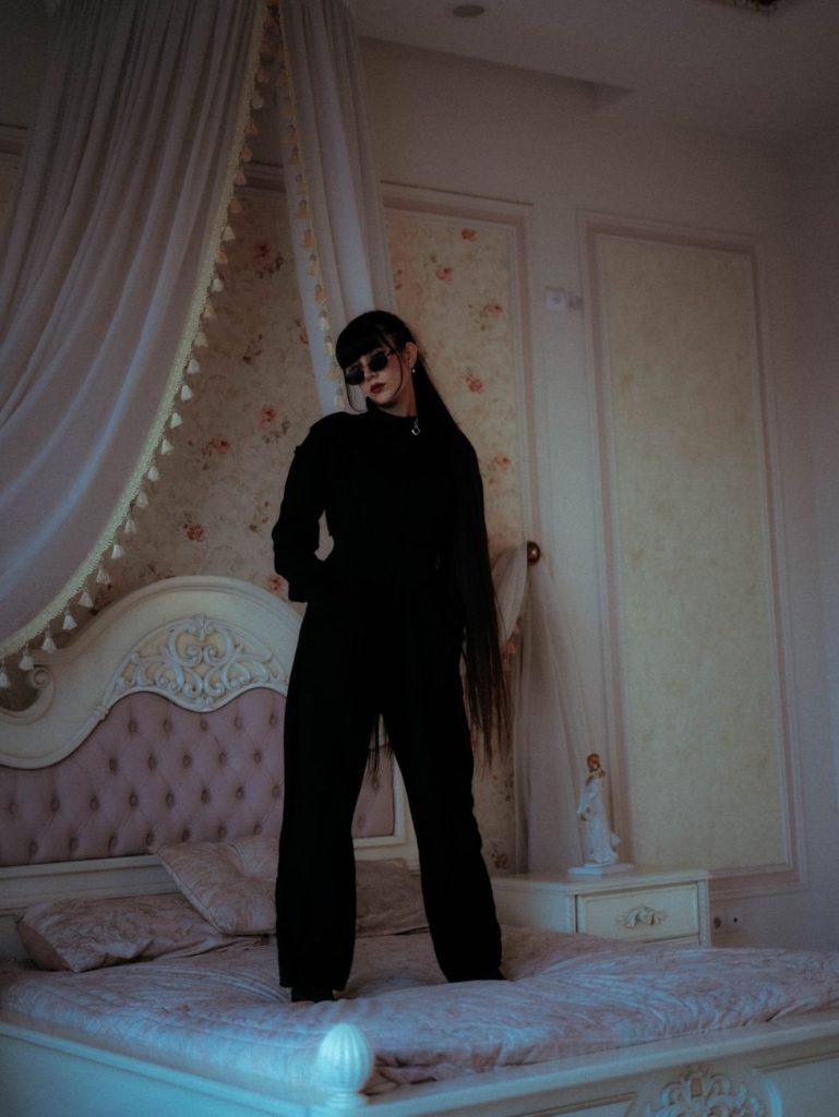Intimate boudoir setting