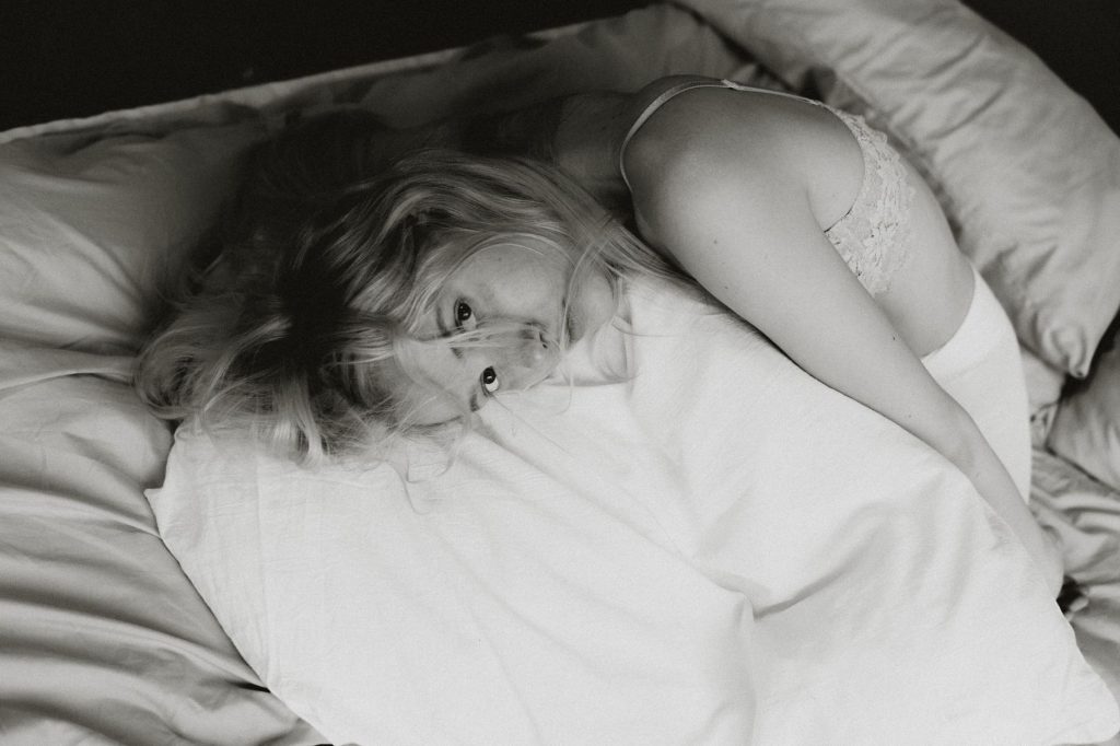 Intimate boudoir setting