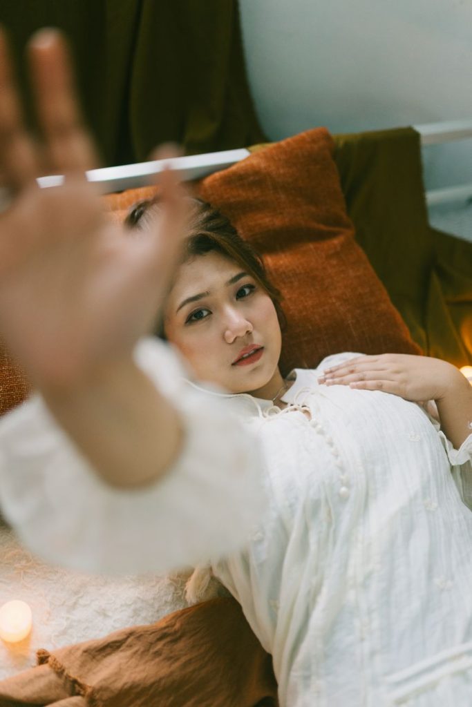 Intimate boudoir setting