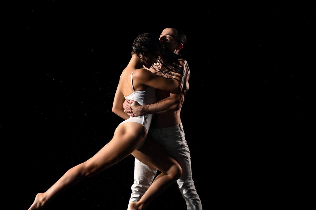 Couple embracing