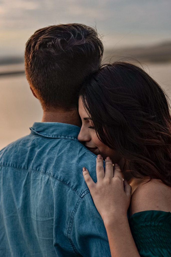 Couple embracing