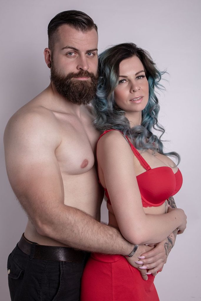 Couple embracing