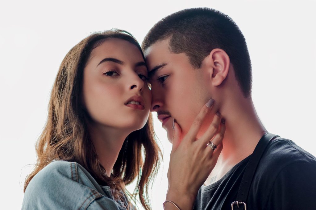 Couple embracing