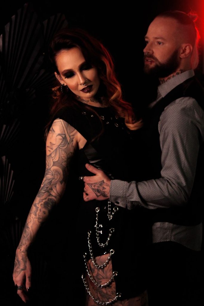 Couple embracing