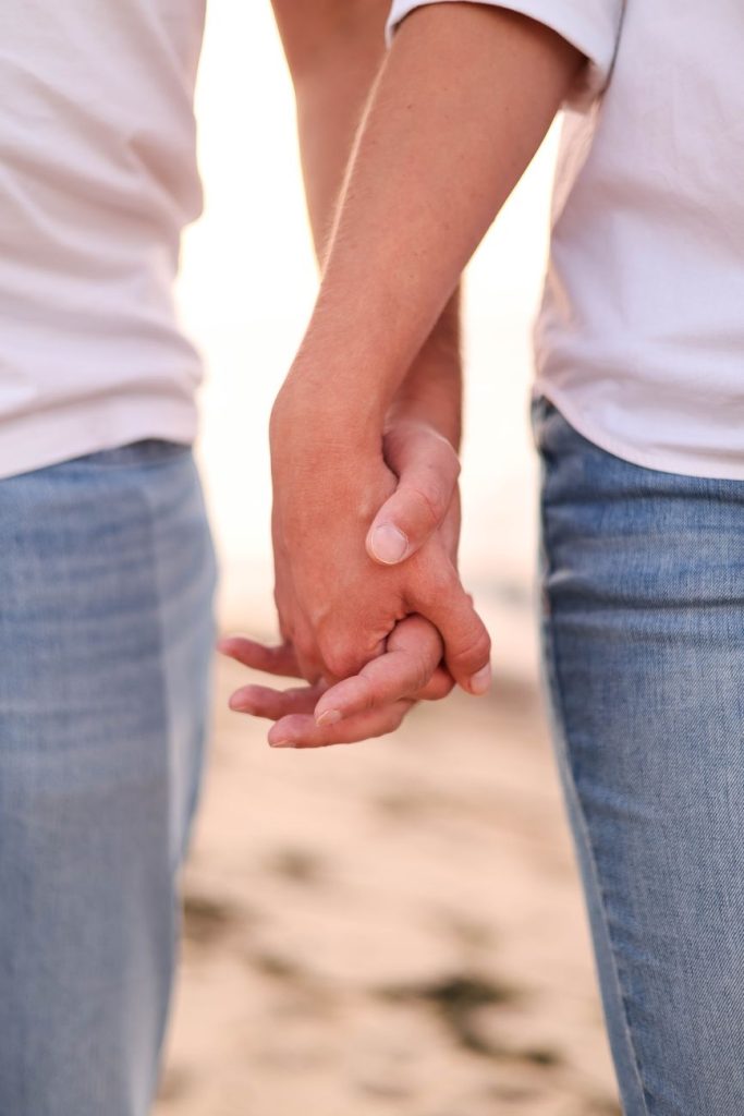 Couple embracing