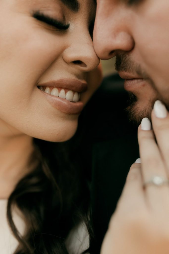 Couple embracing