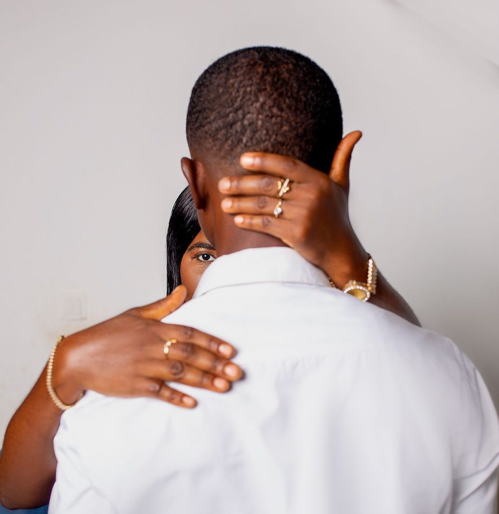 Couple embracing
