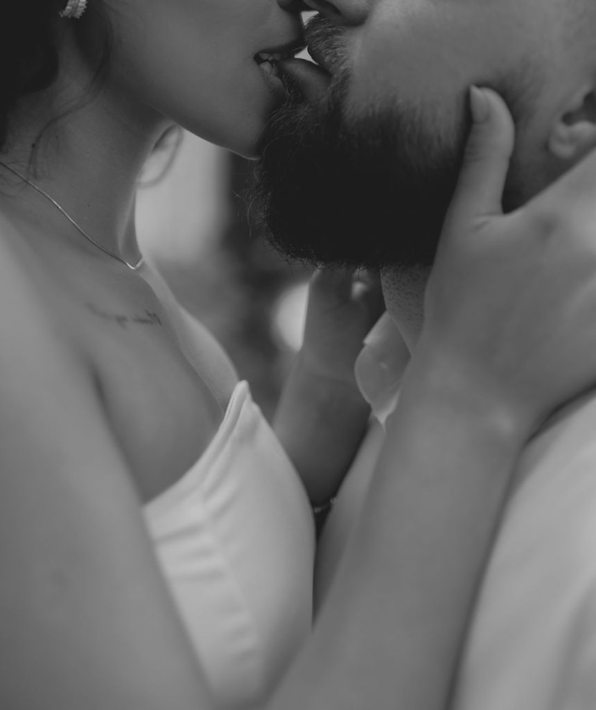 Couple embracing